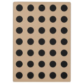 Porte-bloc Pois noirs sur beige (Dos)