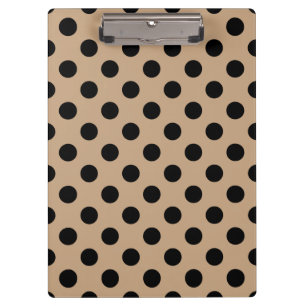 Porte-bloc Pois noirs sur beige