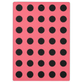 Porte-bloc Pois noirs sur corail (Dos)