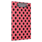 Porte-bloc Pois noirs sur corail (Swatch)