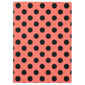 Porte-bloc Pois noirs sur corail vivant (Dos)