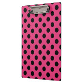 Porte-bloc Pois noirs sur fuchsia (Gauche)