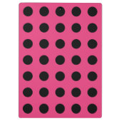 Porte-bloc Pois noirs sur fuchsia (Dos)