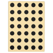 Porte-bloc Pois noirs sur jaune pâle (Dos)