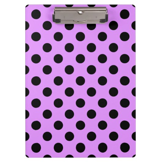 Porte-bloc Pois noirs sur lilas (Devant)