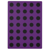 Porte-bloc Pois noirs sur prune violette (Dos)