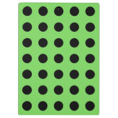 Porte-bloc Pois noirs sur vert citron (Dos)