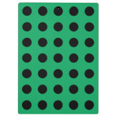 Porte-bloc Pois noirs sur vert frais (Dos)