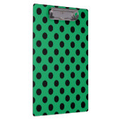 Porte-bloc Pois noirs sur vert frais (Swatch)