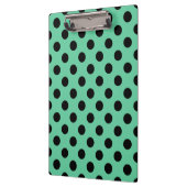 Porte-bloc Pois noirs sur vert menthe (Gauche)