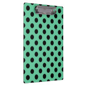 Porte-bloc Pois noirs sur vert menthe (Swatch)