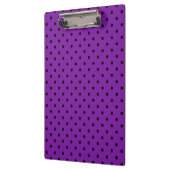Porte-bloc Pois noirs sur violet violet (Gauche)