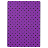 Porte-bloc Pois noirs sur violet violet (Dos)