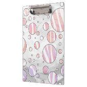 Porte-bloc Pois rose et blanc Zebra (Gauche)