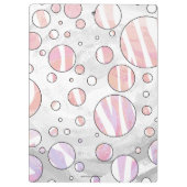 Porte-bloc Pois rose et blanc Zebra (Dos)