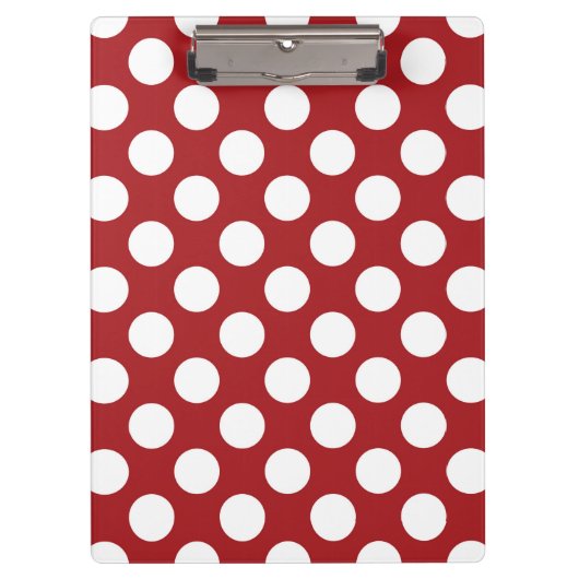 Porte-bloc Pois rouges, Motif à points polka, points, pointil (Devant)