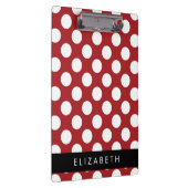 Porte-bloc Pois Rouges, Motif Polka Dot, Votre Nom (Swatch)