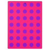 Porte-bloc Pois violets sur cerise (Dos)