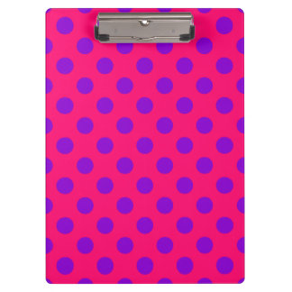 Porte-bloc Pois violets sur cerise