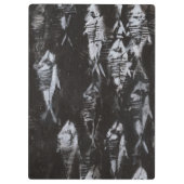 Porte-bloc Poisson blanc fossile sur Arrière - plan noir (Dos)