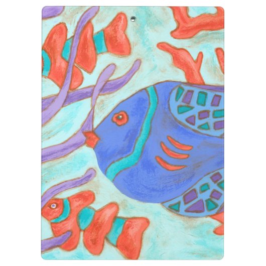 Porte-bloc Poisson de couleur pop (Dos)