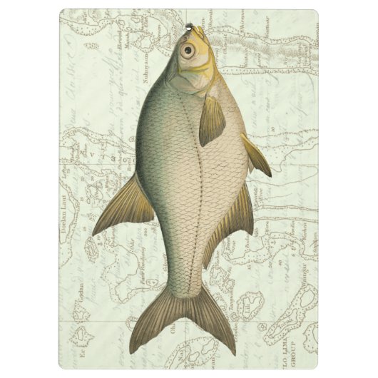 Porte-bloc Poisson d'eau douce sur la carte (Dos)