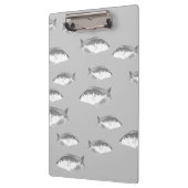 Porte-bloc Poisson gris monochrome (Gauche)