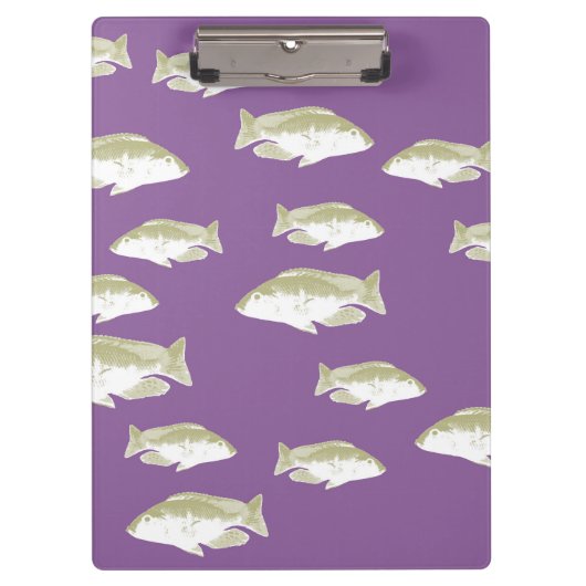 Porte-bloc Poisson sur violet (Devant)