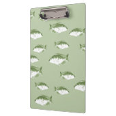 Porte-bloc Poisson vert olive (Gauche)