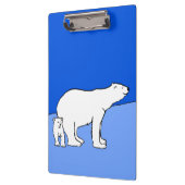 Porte-bloc Polar Bear Mom and Cub Peinture - Wildlife Art (Gauche)