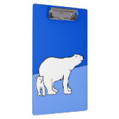 Porte-bloc Polar Bear Mom and Cub Peinture - Wildlife Art (Swatch)