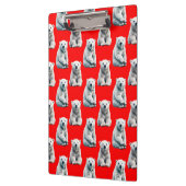 Porte-bloc Polar Bear Pattern Design On Red  (Gauche)