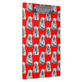 Porte-bloc Polar Bear Pattern Design On Red  (Swatch)