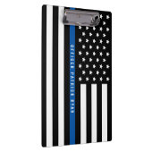 Porte-bloc Police Mince Ligne Bleue Drapeau Américain Nom per (Swatch)
