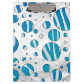Porte-bloc Polka blanc et bleu Zebra (Devant)