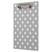 Porte-bloc Polka blanche croise sur gris (Gauche)