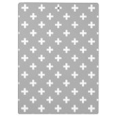 Porte-bloc Polka blanche croise sur gris (Dos)