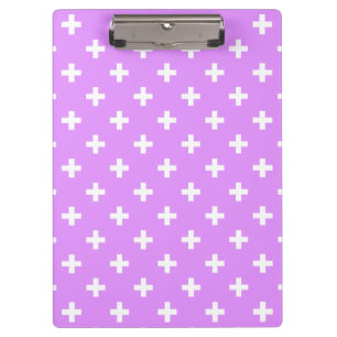 Porte-bloc Polka blanche croise sur lilas