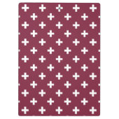 Porte-bloc Polka blanche croise sur mûrier (Dos)
