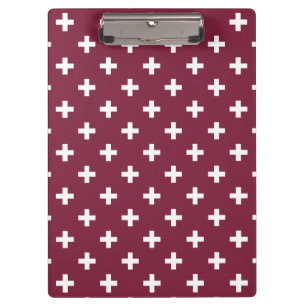 Porte-bloc Polka blanche croise sur mûrier