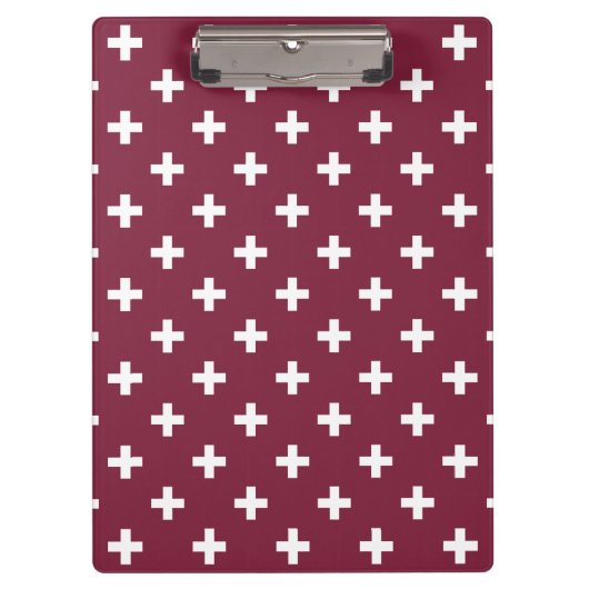 Porte-bloc Polka blanche croise sur mûrier (Devant)
