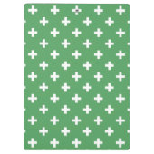 Porte-bloc Polka blanche croise sur vert (Dos)