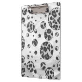 Porte-bloc Polka Dot Leopard Design noir et blanc (Gauche)