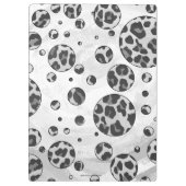 Porte-bloc Polka Dot Leopard Design noir et blanc (Dos)