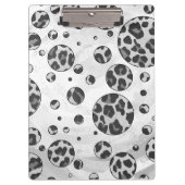 Porte-bloc Polka Dot Leopard Design noir et blanc (Devant)