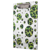 Porte-bloc Polka Dot Leopard noir et vert (Gauche)