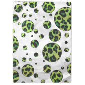 Porte-bloc Polka Dot Leopard noir et vert (Dos)
