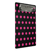 Porte-bloc Polka Dot Mini Porte - bloc (noir et rose néon) (Incliné)