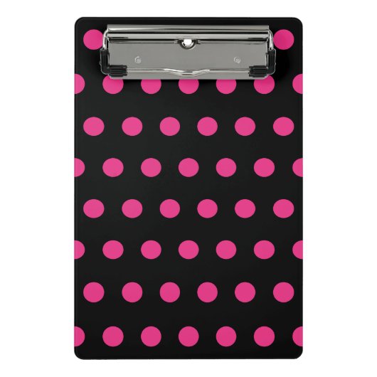 Porte-bloc Polka Dot Mini Porte - bloc (noir et rose néon) (Devant)
