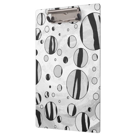 Porte-bloc Polka Dot Tiger noir et blanc (Gauche)